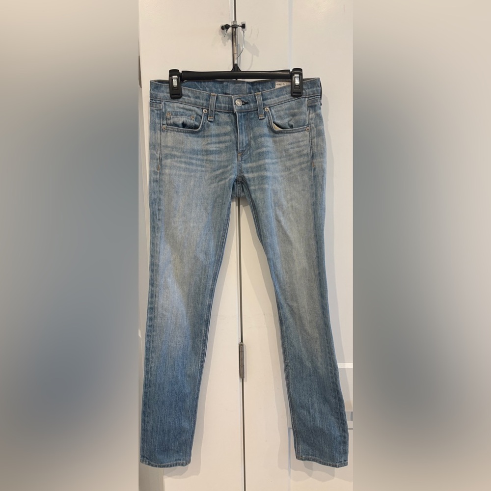 Rag & Bone Light Blue Straight Leg Jeans. Size 24